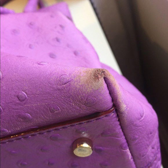 ⛔️SOLD⛔️Kate Spade Purple Ostrich shoulder bag bow - Picture 7 of 8